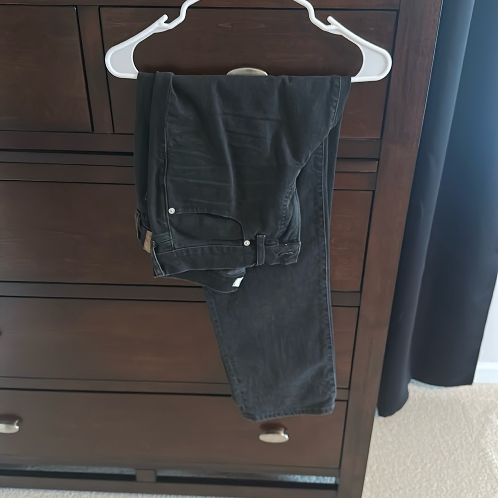 Madewell black vintage straight jean